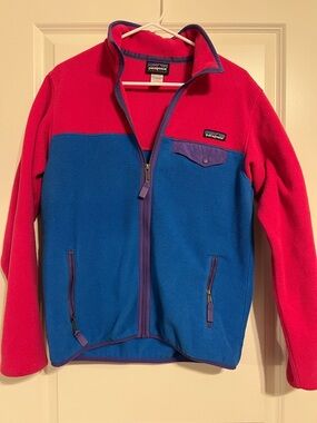 Patagonia Pink, Blue & Purple Colorblock Fleece Jacket